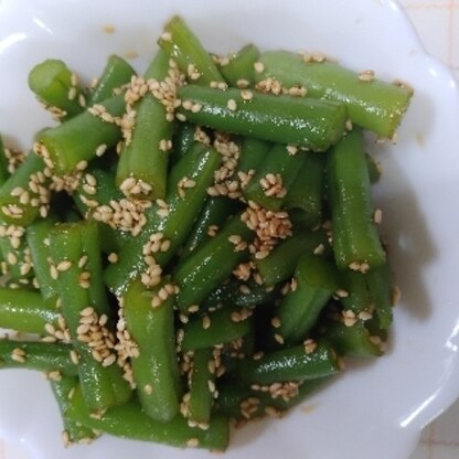 職場で貰ったいんげんで。
子供も食べれるように定番のごま和え、簡単で美味しかったです。